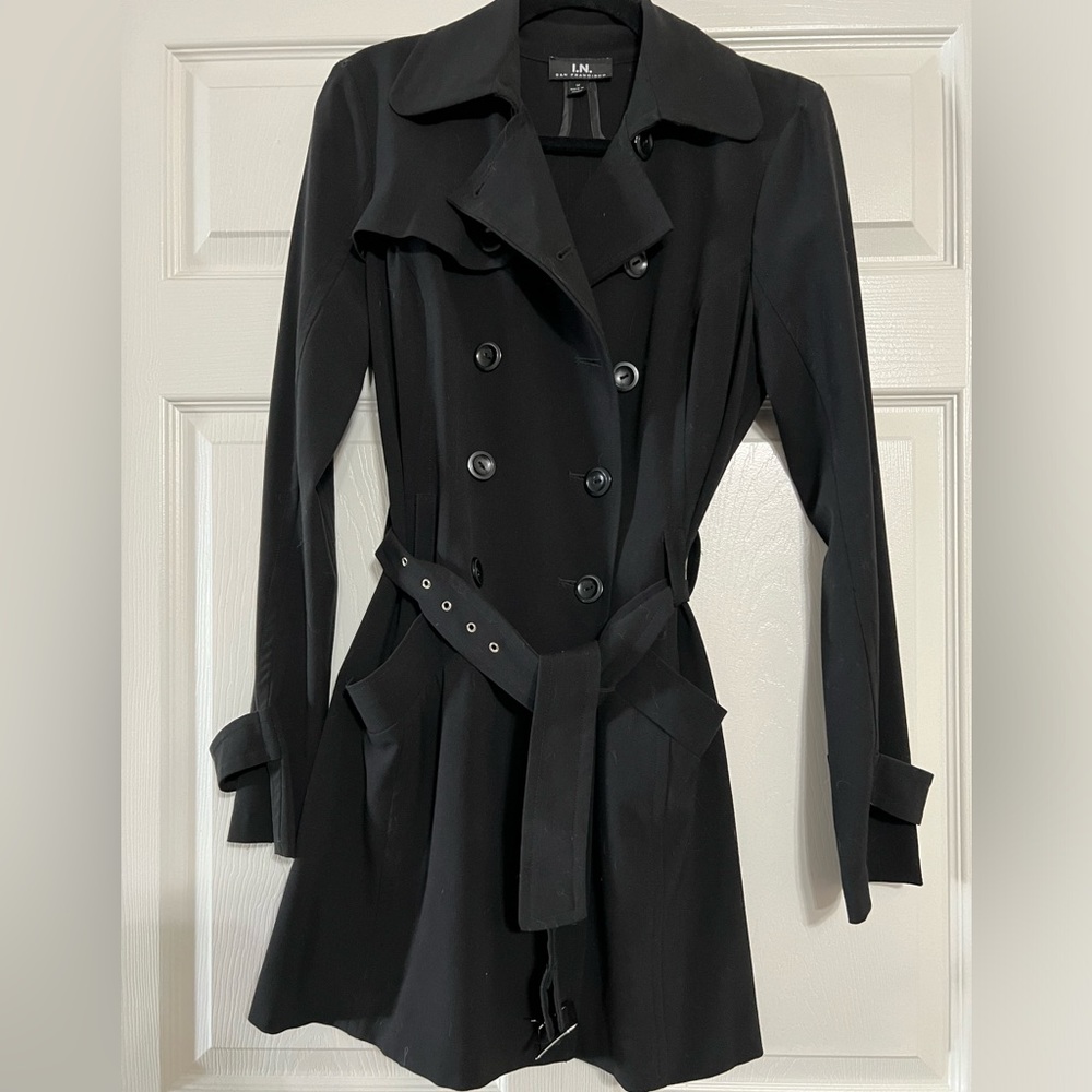 I.N. Black trench coat